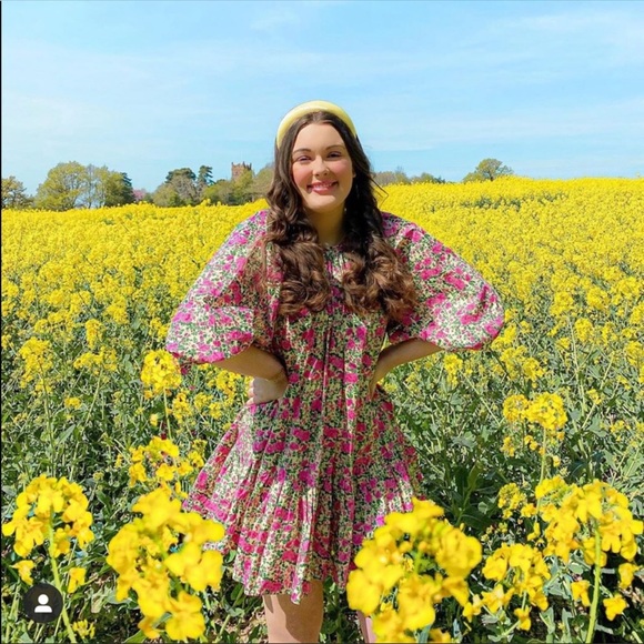 SOLD Zara puff shoulder print dress - Picture 5 of 16